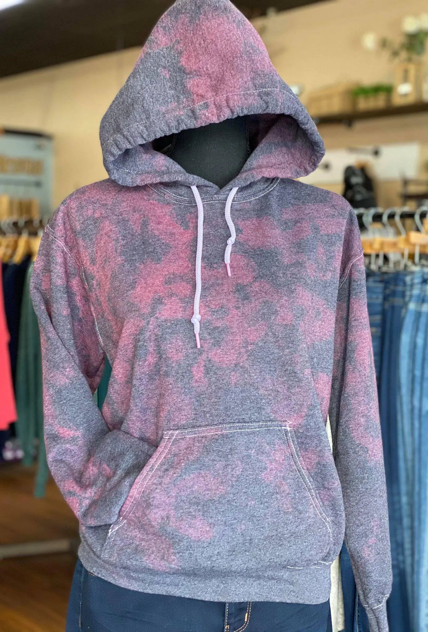 Black/Red Tie Dye Hoodie